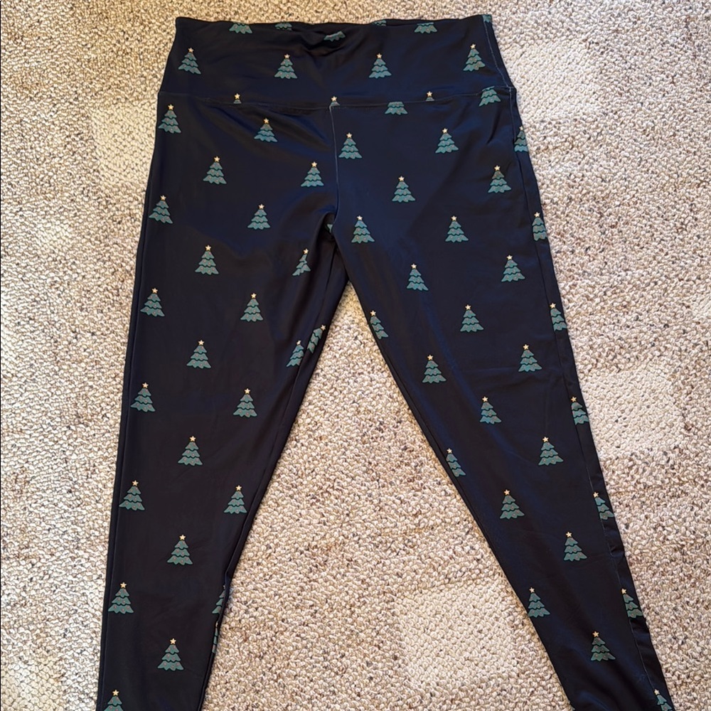 Tipsy Elves Black Christmas Tree Leggings